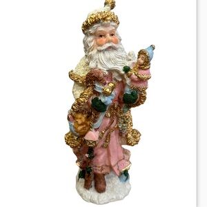 Santa Claus figurine, pink color, beautiful